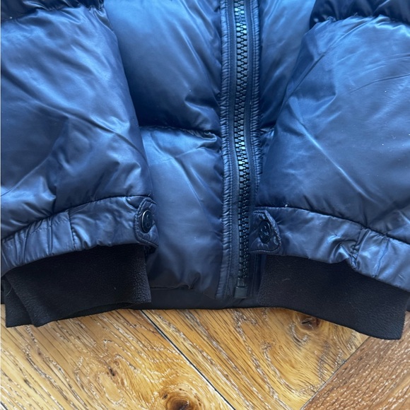 Men's Black Hooded Puffer Jacket - Picture 2 of 6